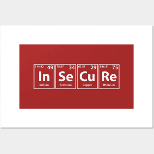 Insecure (In-Se-Cu-Re) Periodic Elements Spelling Posters and Art